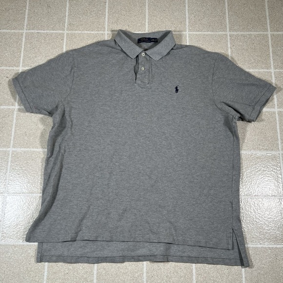 Polo Ralph Lauren Other - Polo Ralp Lauren Pima Soft Pony Mens 3XL Gray Short Sleeve Preppy Shirt